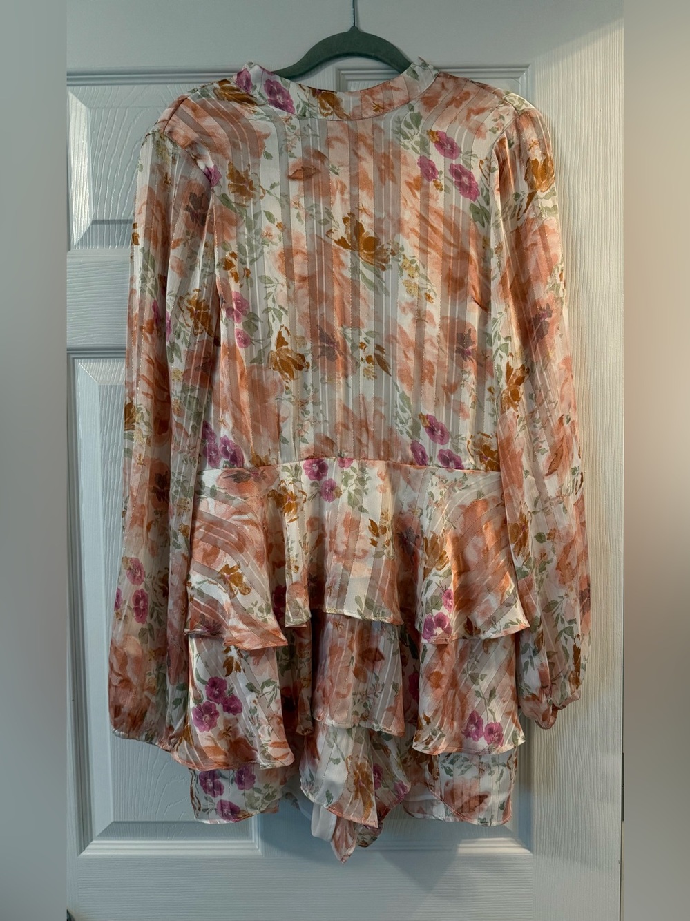Endless Rose Pink, Peach & Gold Floral Romper